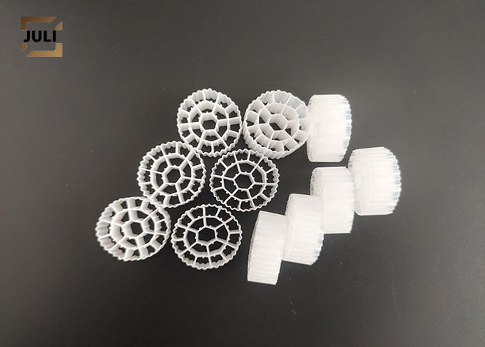 Certificado de superfície plástico dos meios de filtro ROHS do HDPE 800m2/M3 de MBBR grande FDA 0